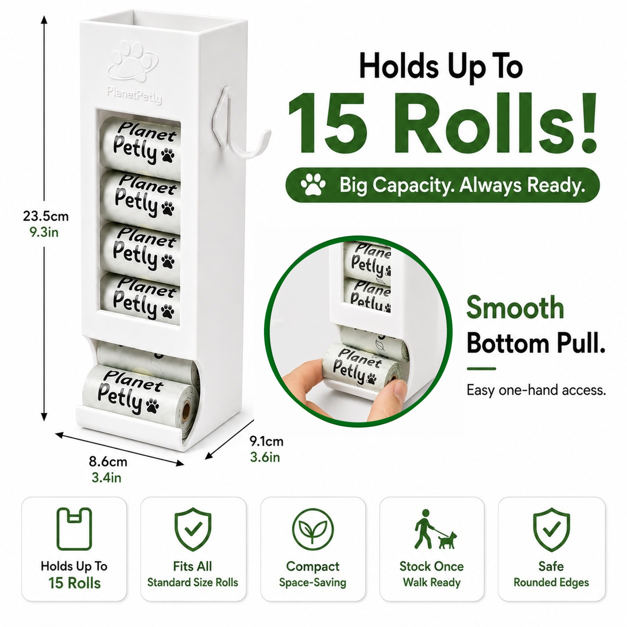 Wall-Mounted Multi Roll Poop Bag Dispenser view 3