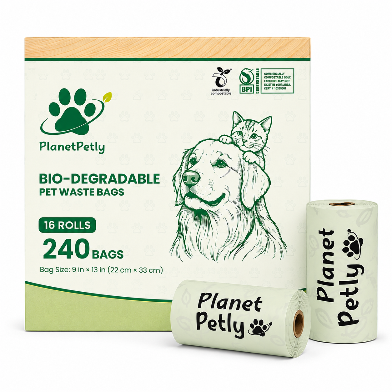 Certified Compostable Pet Waste Bags