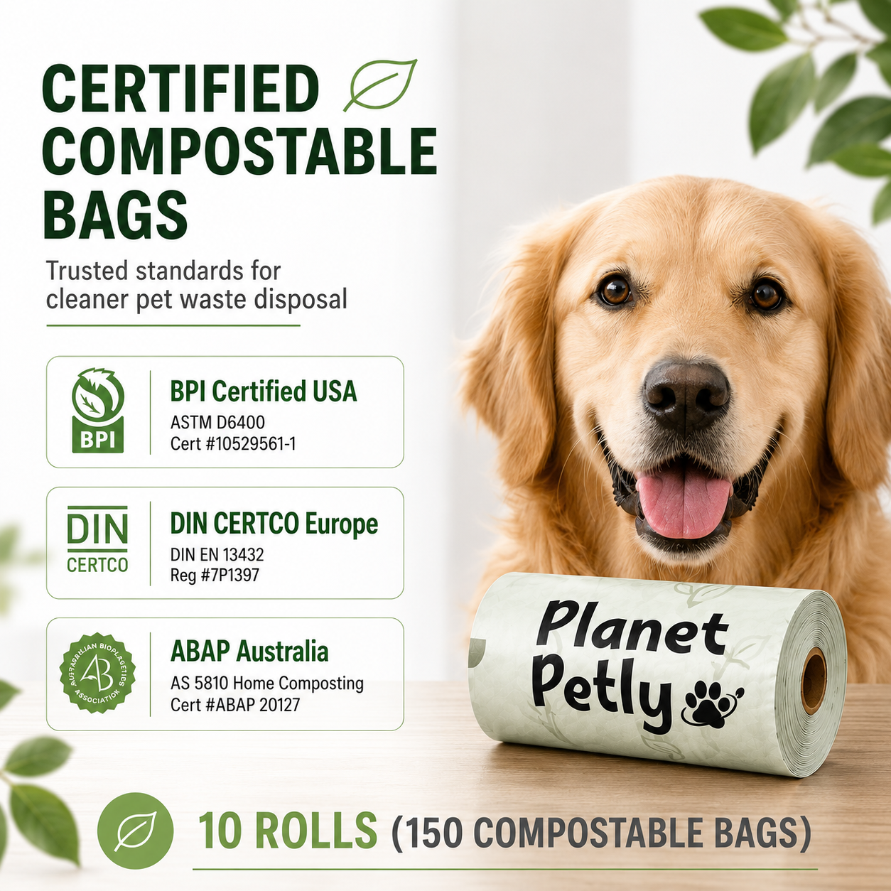 Certified Compostable Pet Waste Bags view 2