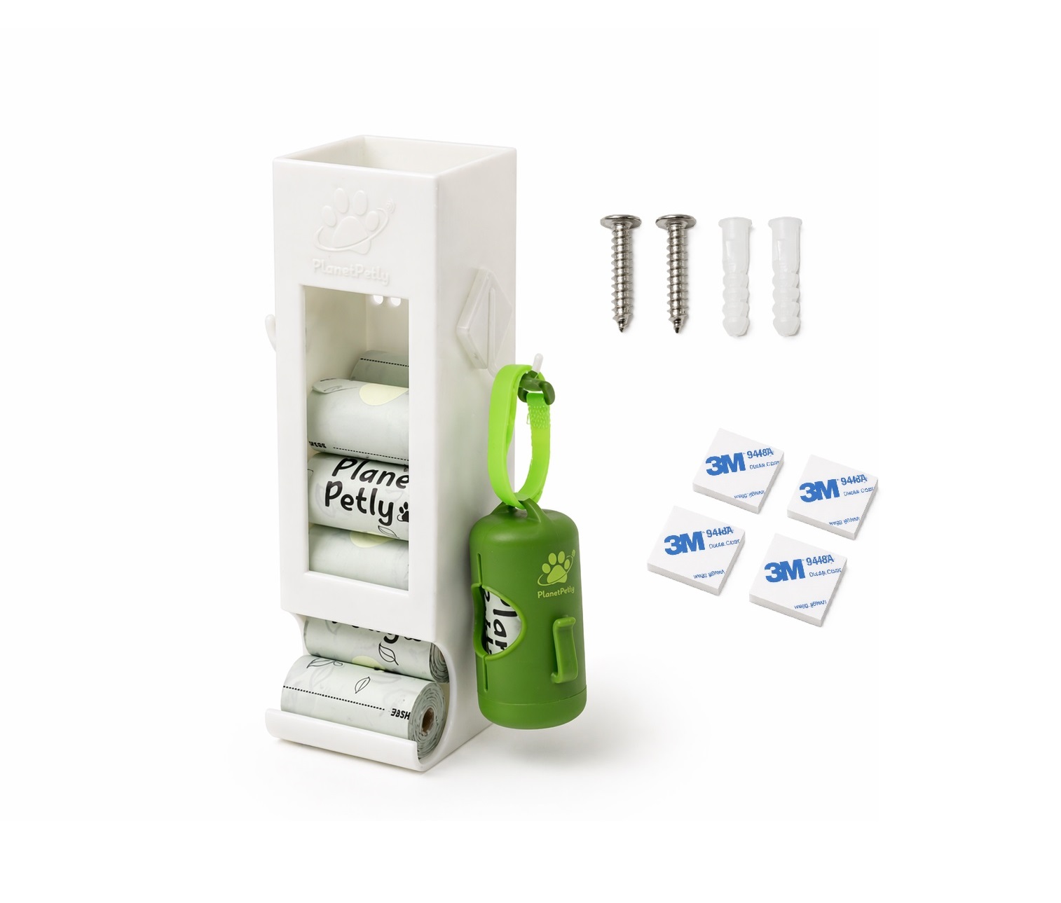 Wall-Mounted Multi Roll Poop Bag Dispenser - V2